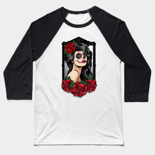 carnival skull girl Baseball T-Shirt